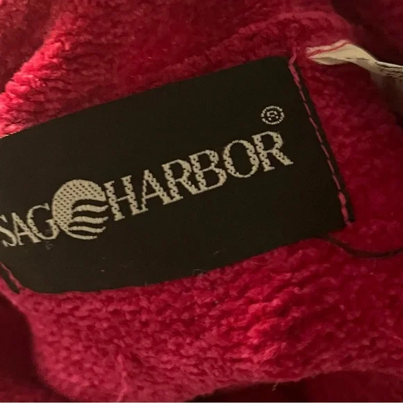 Vintage Sag Harbor Magenta Cable Knit Sweater - Picture 5 of 5